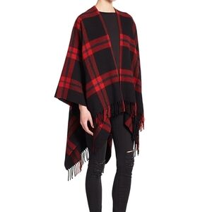 The Kooples Plaid Outerwear Shawl